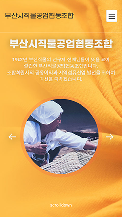 부산시직물공업협동조합 모바일 시안